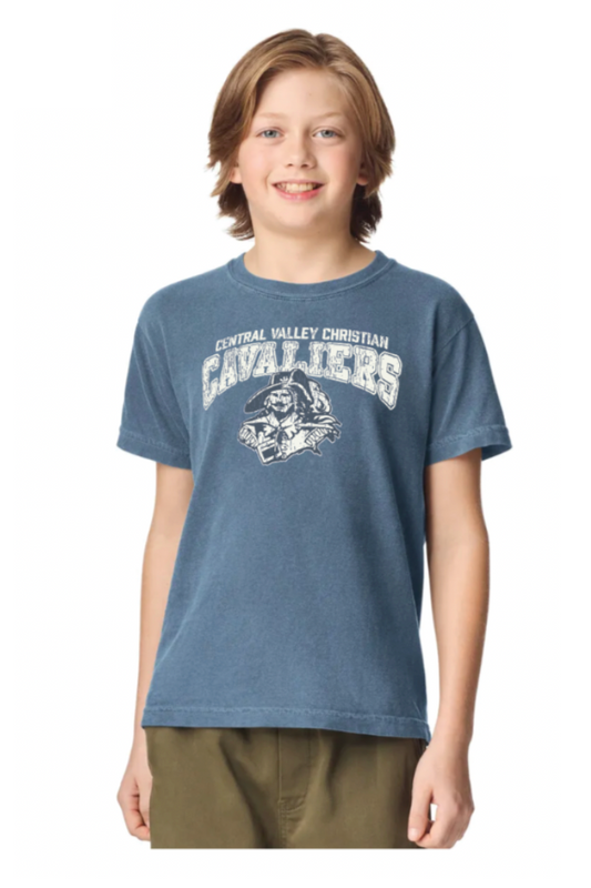 Youth Cavaliers Fan Distressed Tee